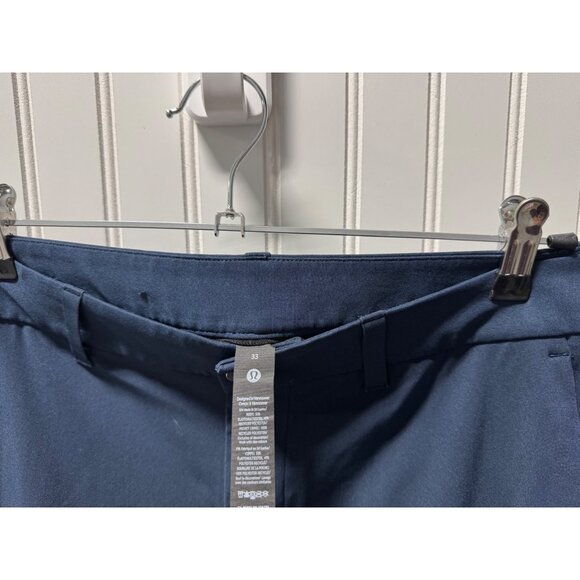 Lululemon Navy Blue ABC Classic 5 Pocket Trouser Pant LM5AQYS Men Size 33 - Picture 3 of 6